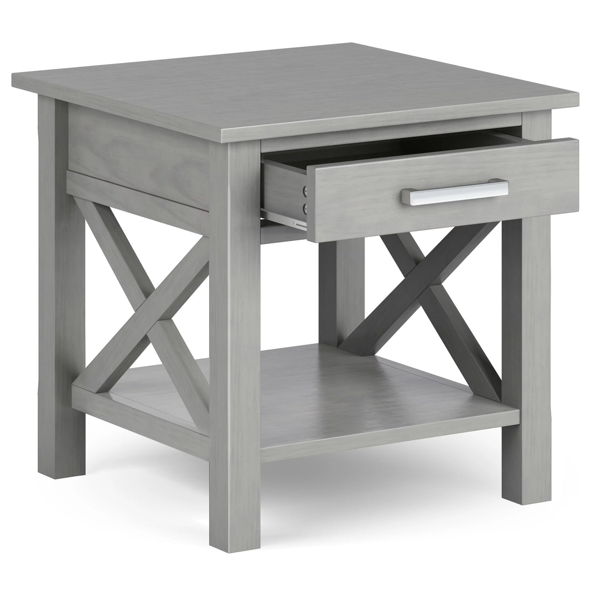 Fog Gray Square End Side Table S459