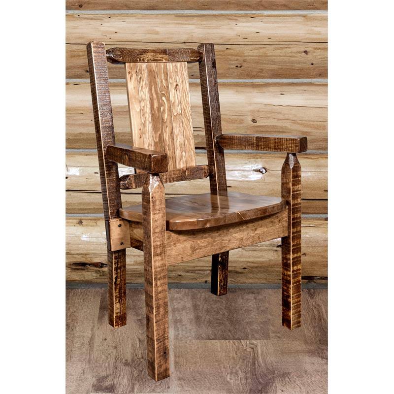 Captain's Chair with Laser Engraved Elk Design X573984