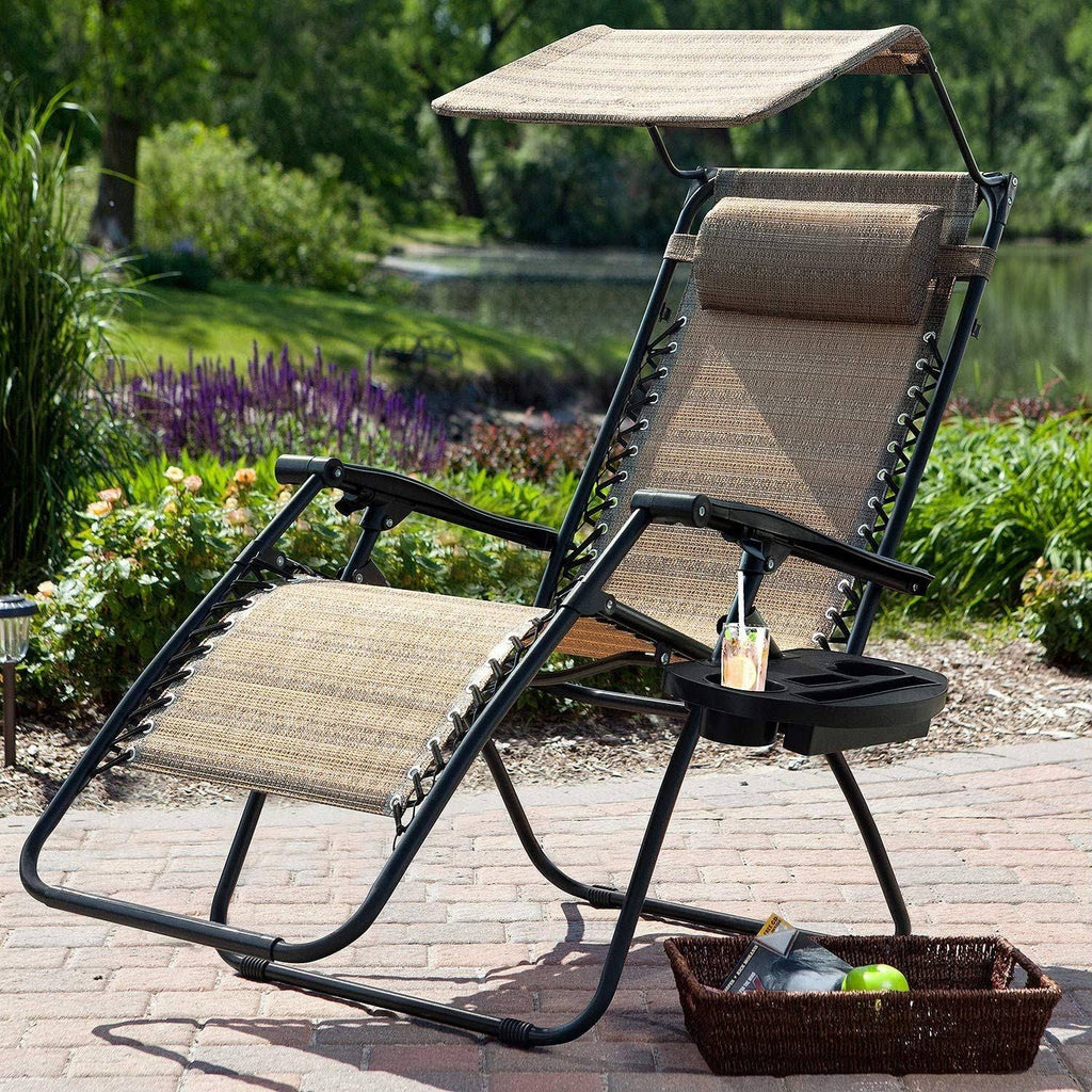 Zero Gravity Chair with Canopy and Cup Holder S782