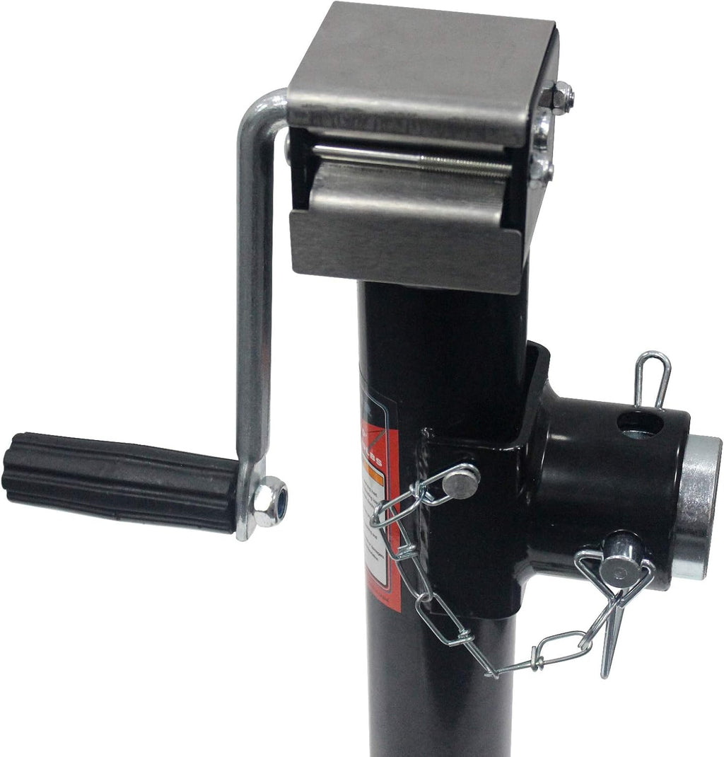 Side Wind Weld-On Pipe-Mount Swivel Trailer Jack 5000 lbs 10 Inches Vertical Travel A3 Steel Pack of 2 H990