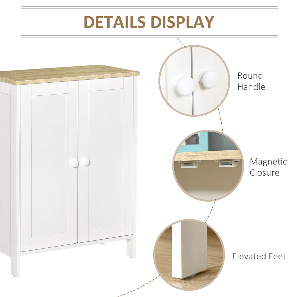 White Storage Cabinet with 2 Adjustable Shelves Z229839