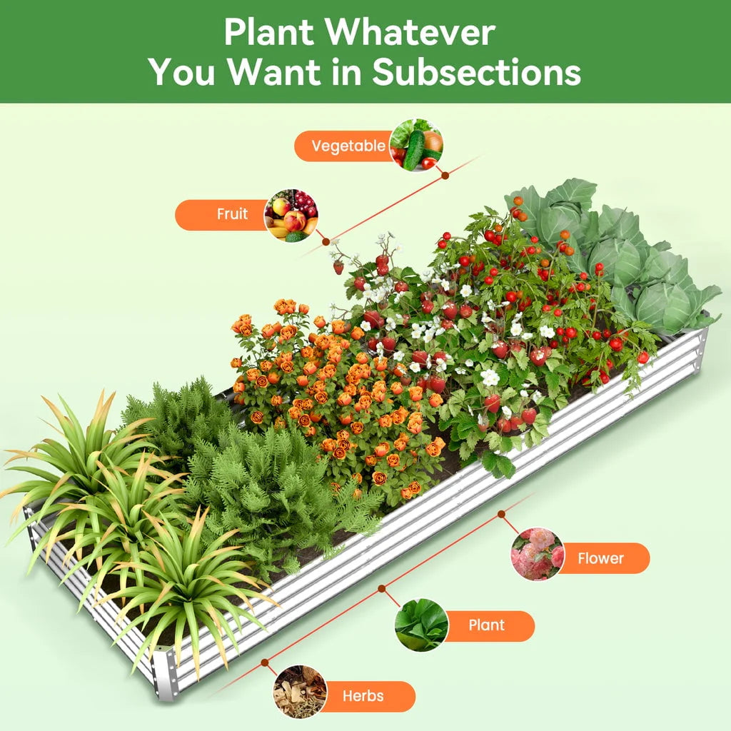 9x3x1 ft Galvanized Raised Garden Bed 2 Pack R449191