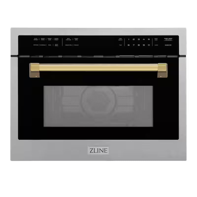 24 in. 1.6 cu. ft. Built-In Convection Microwave Oven Stainless with Gold O6624