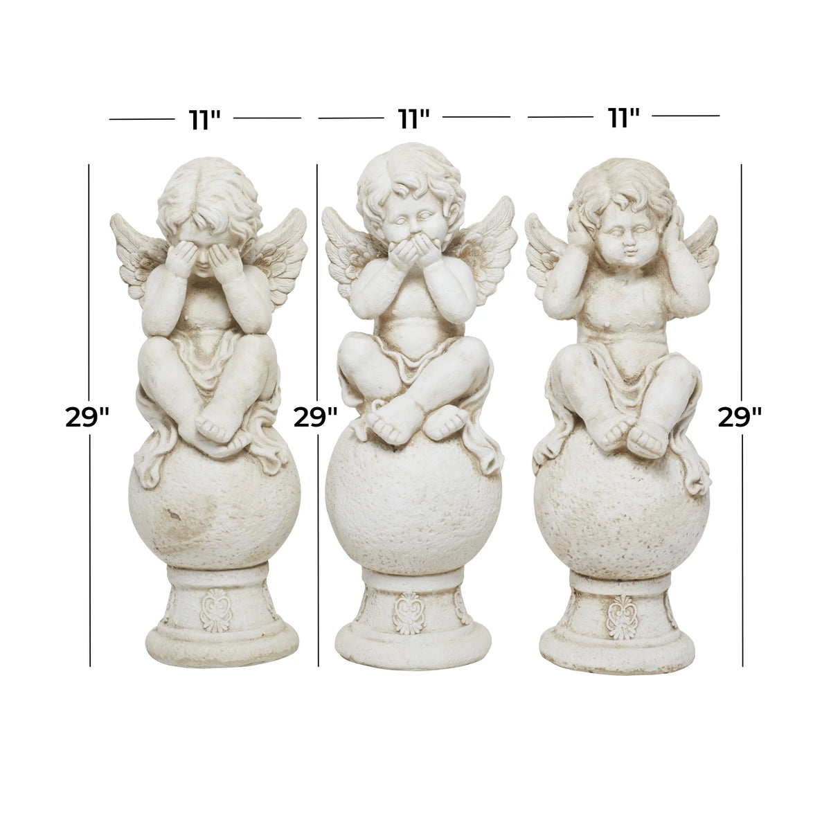 29" Indoor Outdoor Angel Garden Sculpture 3 Pack U21444