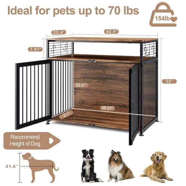41 in. Heavy Duty Dog Crate Furniture V39309