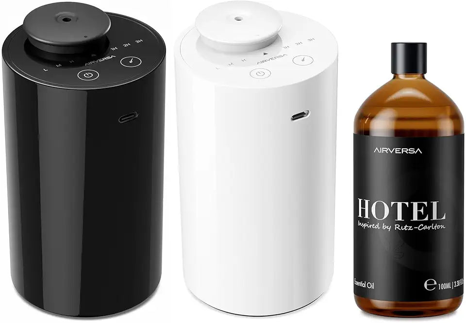 Black and White Waterless Diffusers with 100mL Scent Oil D94279