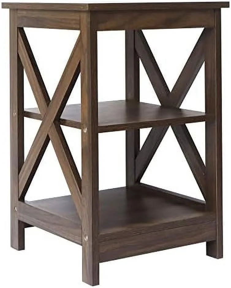 Modern Farmhouse Wood 3-Tier End Table L963206