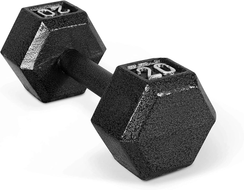 CAP CAST IRON HEX DUMBBELL, BLACK, Single H3584
