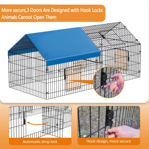 Metal Chicken Coop with Cover H19757