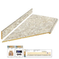 Beige Laminate Countertop Kit with Left Miter and Full Wrap Ogee Edge R199924