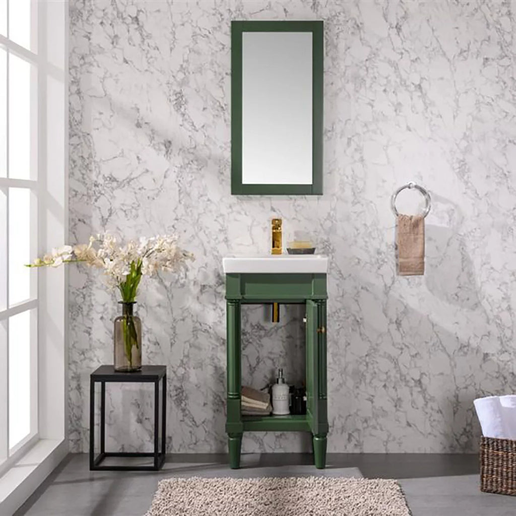 18" Green Sink Vanity M435
