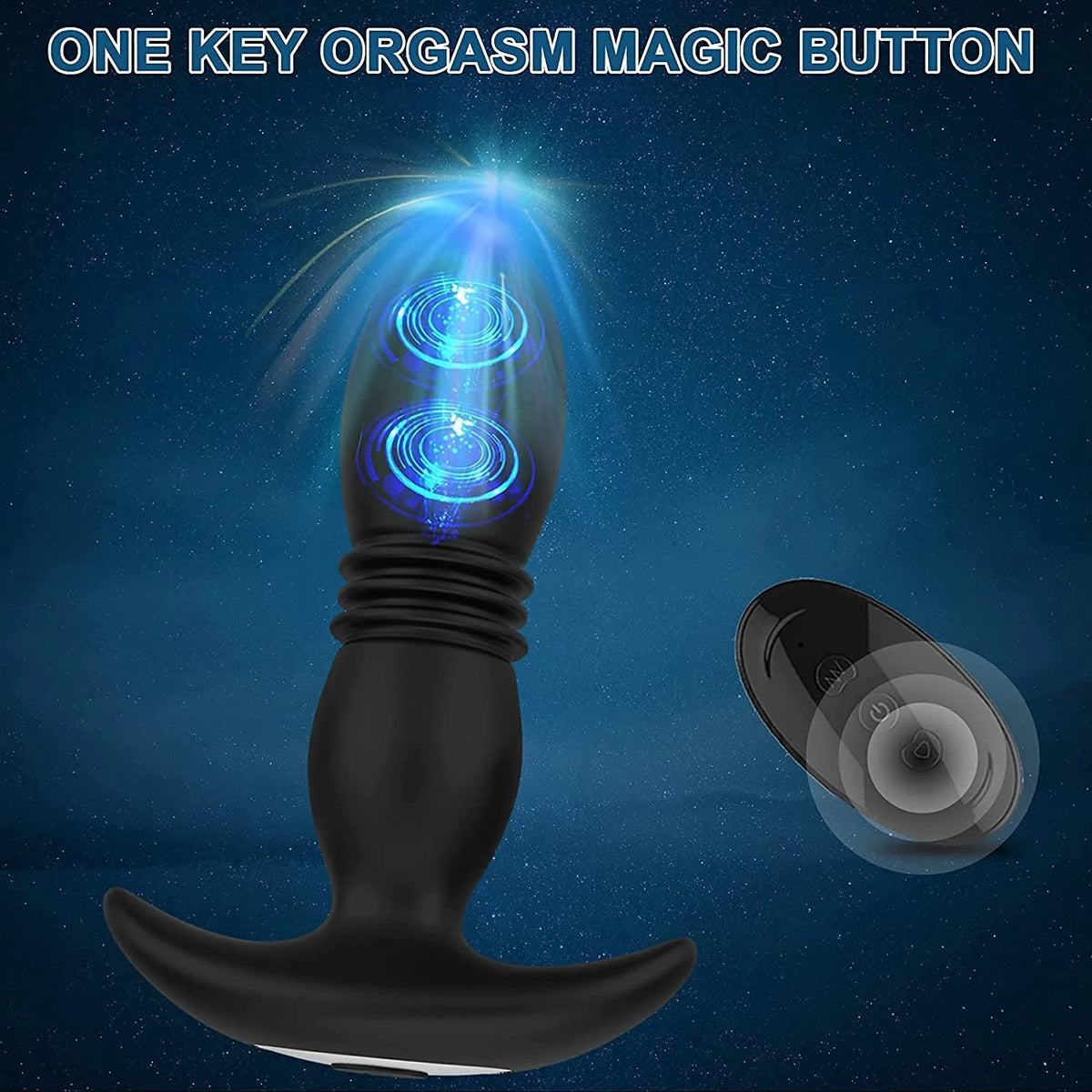 2in 1 Prostate Massager 7 Thrusting Modes Waterproof C2129