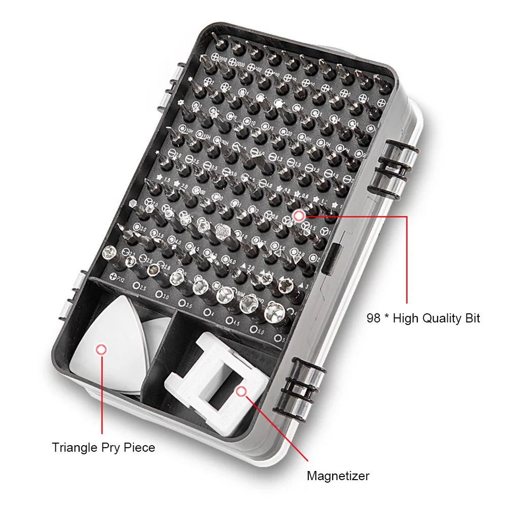 115-In-1 Household Toolbox Set with 98 Bits Q909