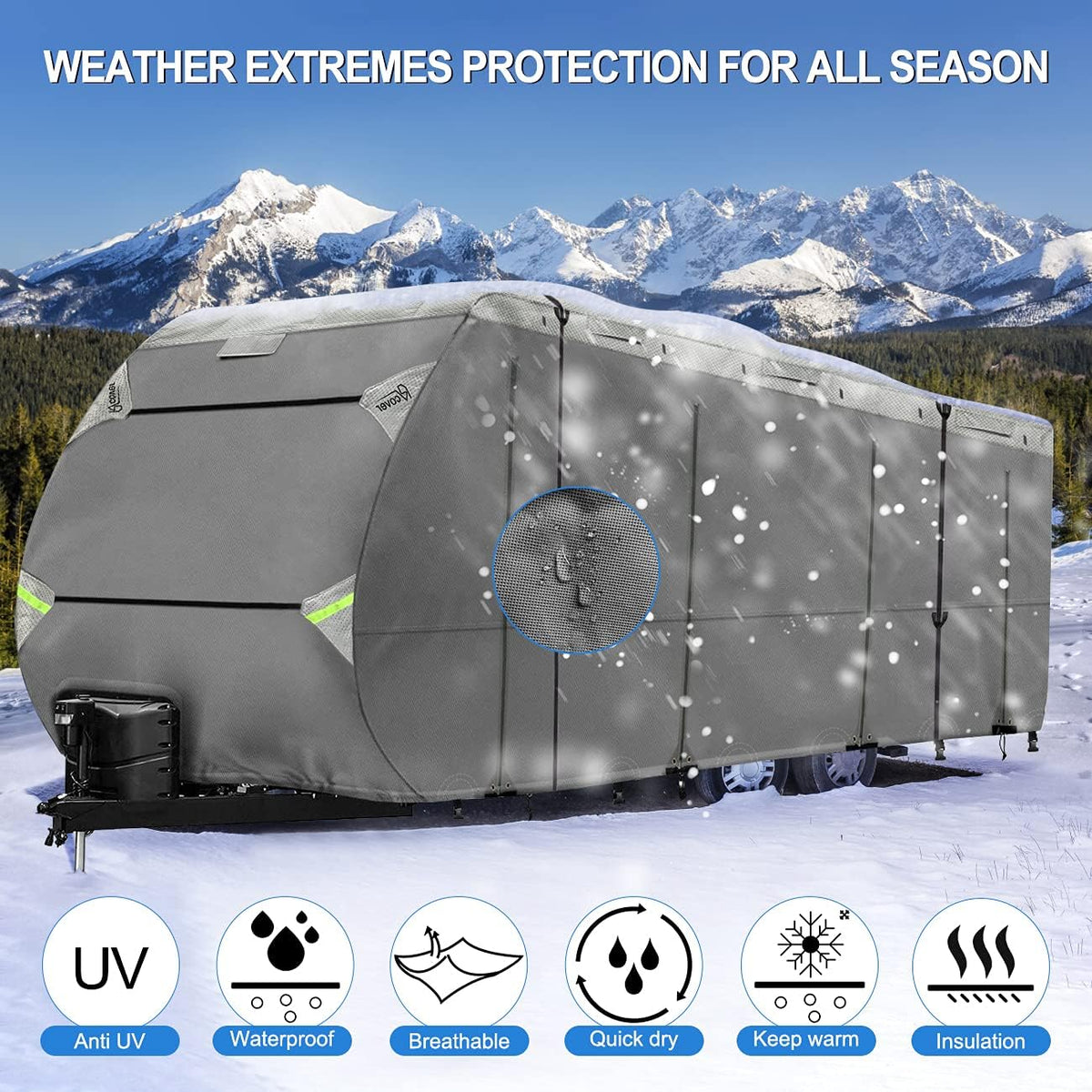 30-33 ft Non-Woven Fabric Waterproof RV Cover Y564725