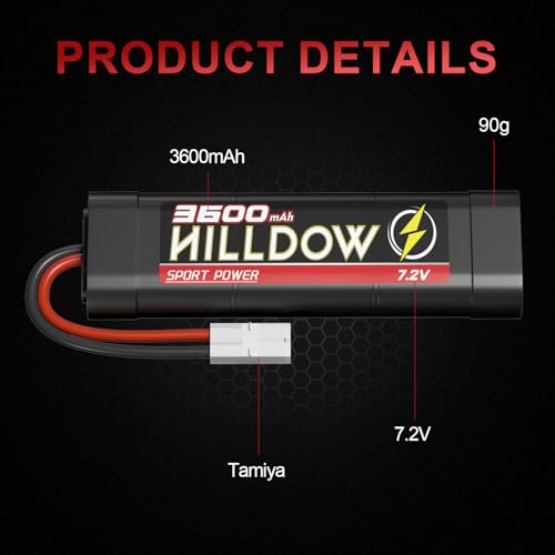 7.2V 3300mAh NiMH RC Battery 2 Packs S3856