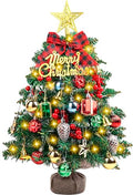 2FT Small Tabletop Mini Artificial Christmas Tree with Lights H1424