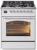 White Dual Fuel Natural Gas Range O122