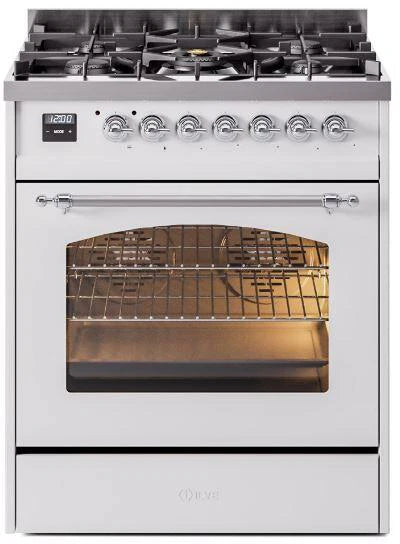 White Dual Fuel Natural Gas Range O122