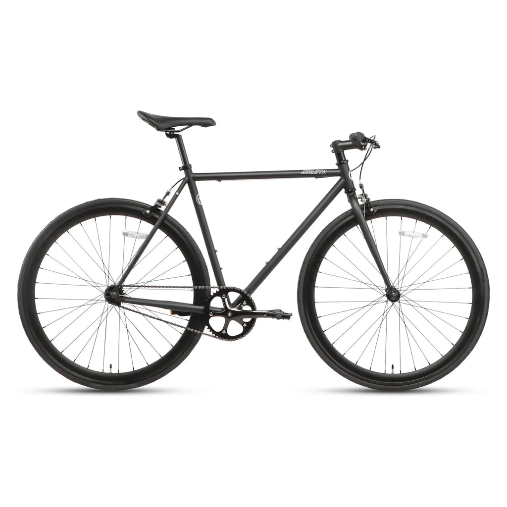 700C 58 In Single Speed Fixed Gear Bike, Black M614772