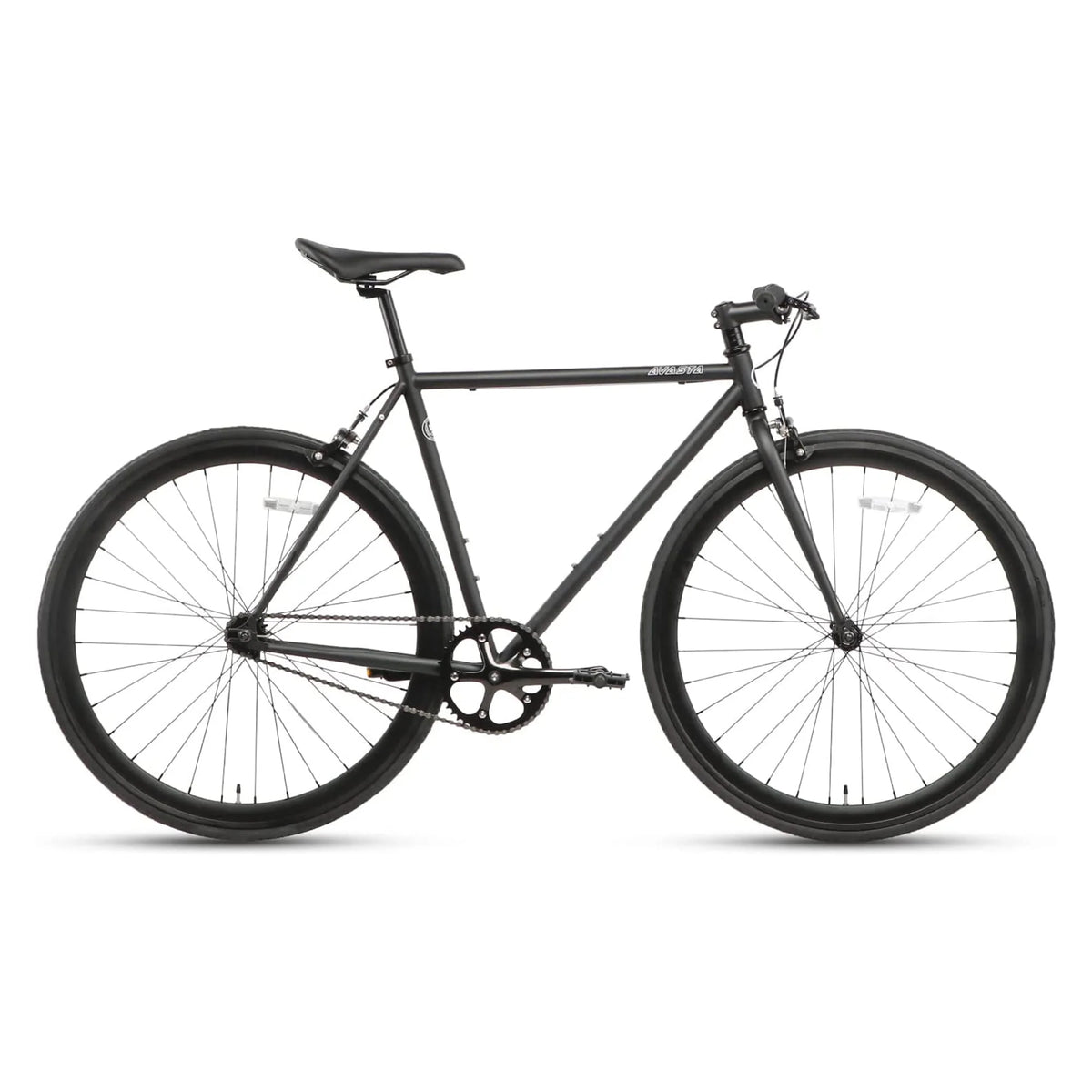 700C 58 In Single Speed Fixed Gear Bike, Black M614772