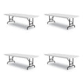 Adjustable Folding Tables, Rectangular, 96" x 30" x 22" to 32", Gray Top, Black Legs Q54357
