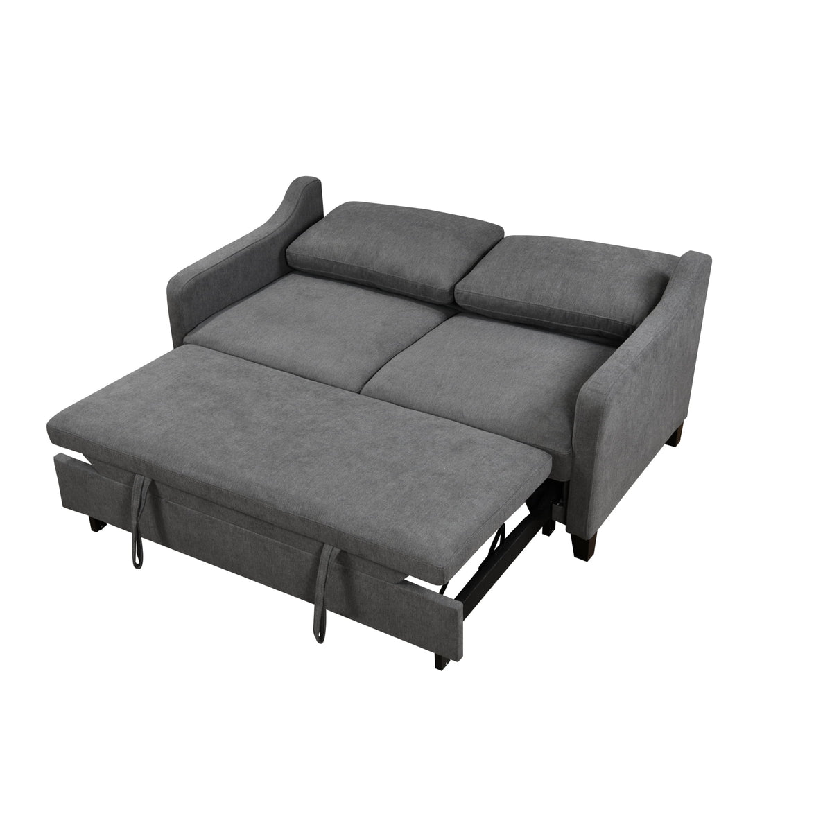 3 in 1 Convertible Queen Sleeper Sofa Bed Dark Grey Y7317