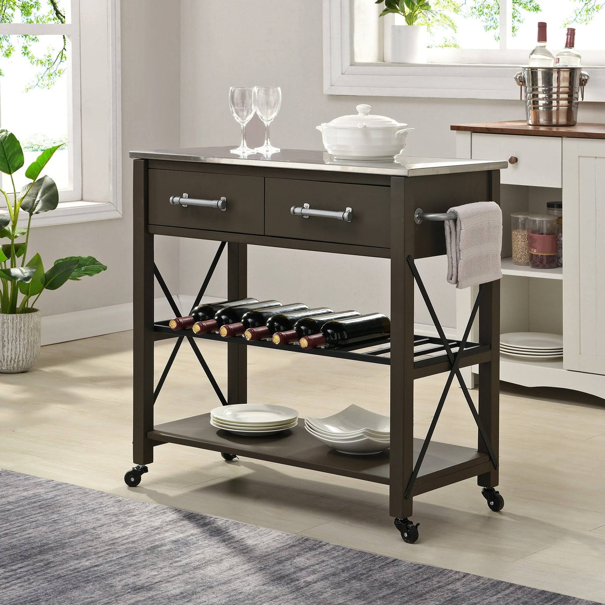 Wood Kitchen Cart U42613