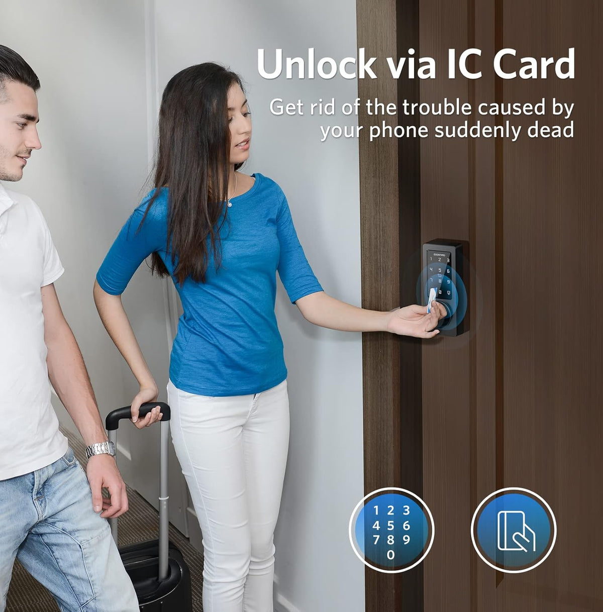 Keyless Entry Door Lock Smart Deadbolt with Bluetooth App Keypad S734