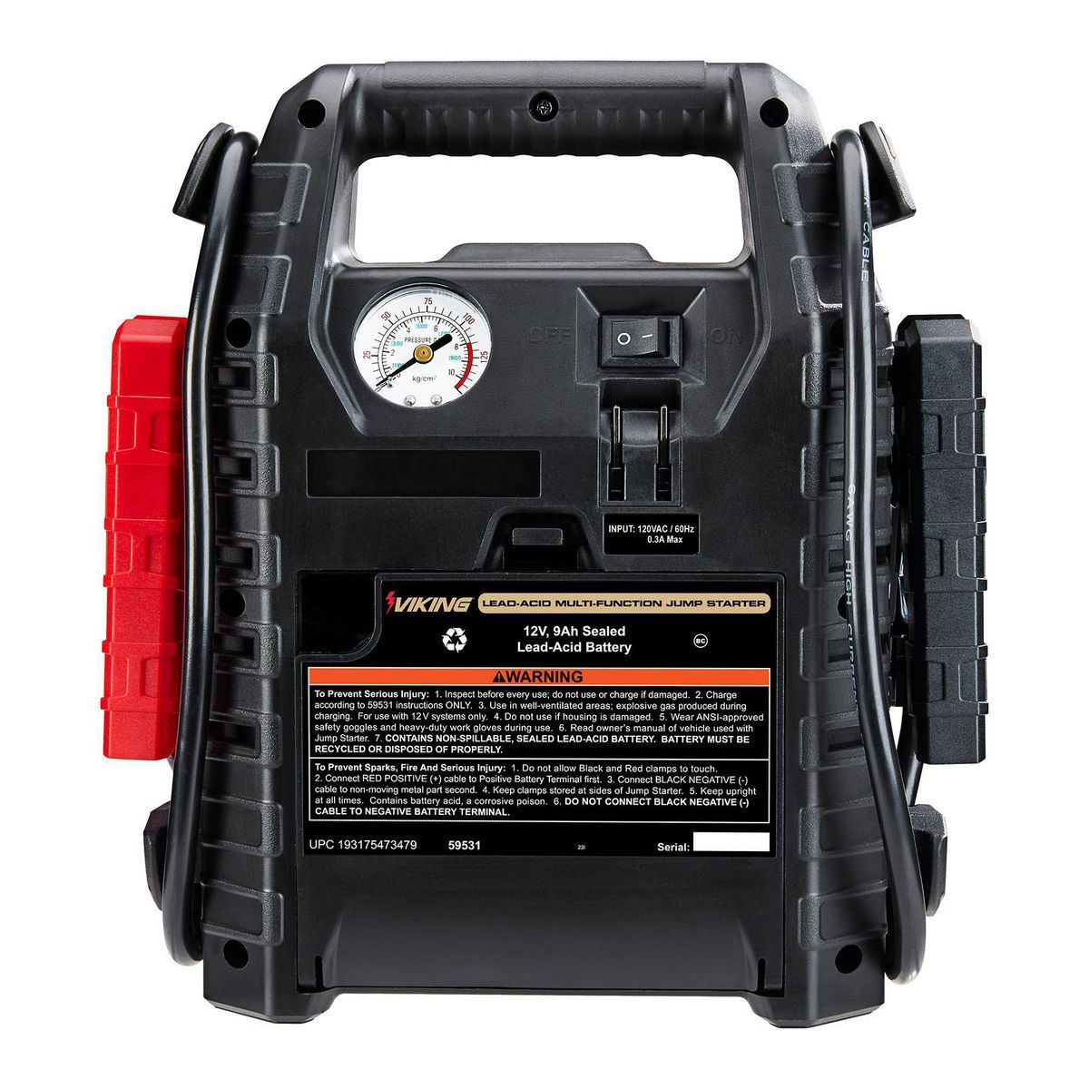 1000 Peak Amp Jump Starter and Power Pack with 150 PSI Air Compressor L552