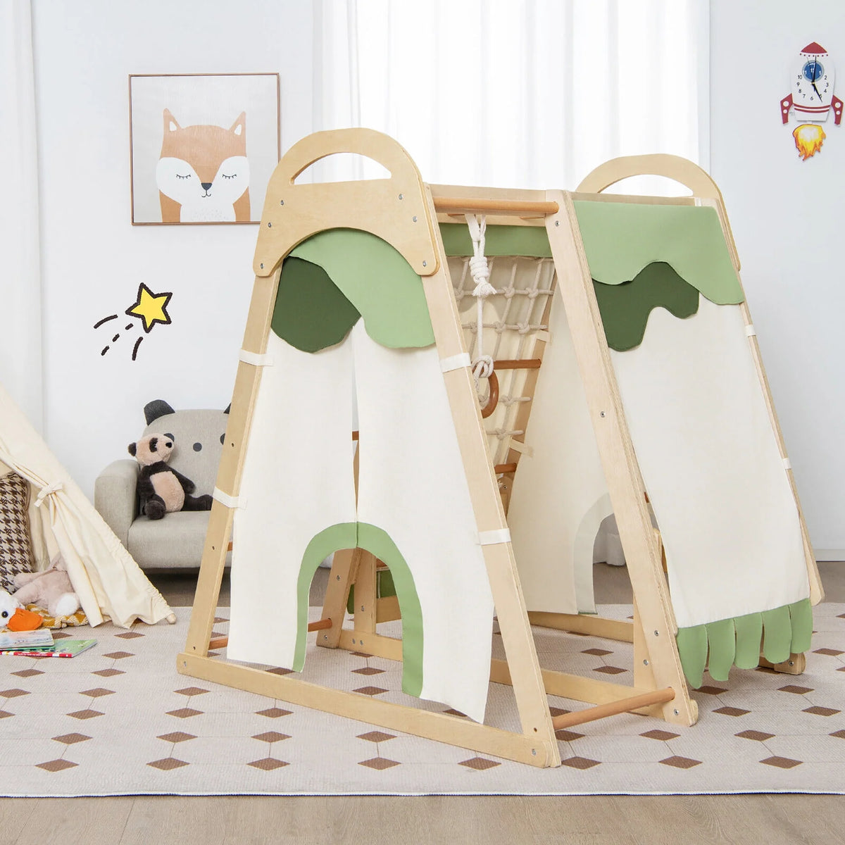Climbing Toy with Slide Climbing Net Climbing Rock Tent W578