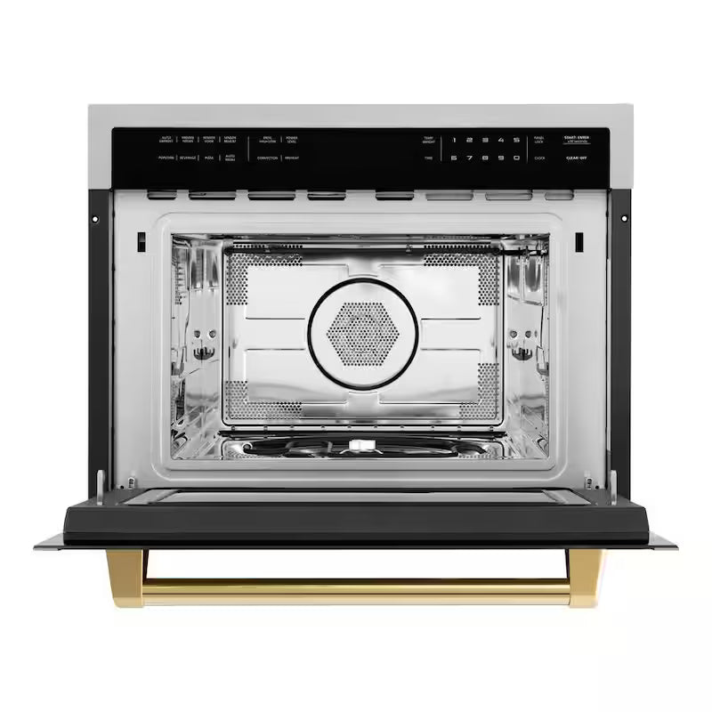 24 in. 1.6 cu. ft. Built-In Convection Microwave Oven Stainless with Gold O6624