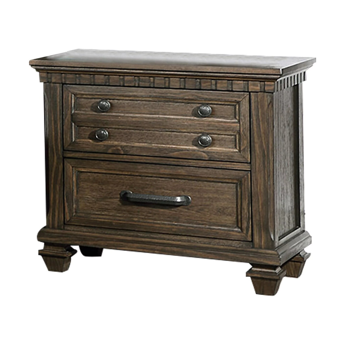 2-Drawer Wood Nightstand N1041
