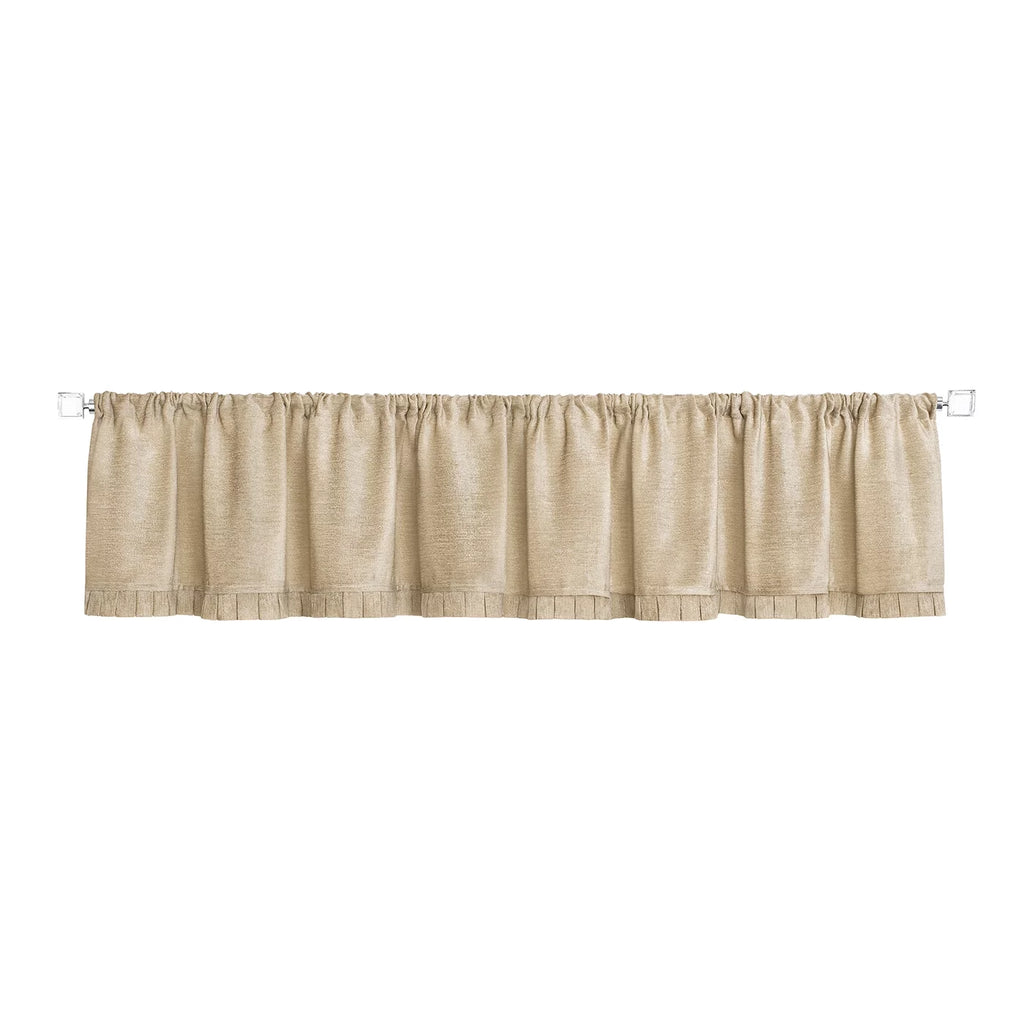 Tan Pleated Window Curtain Panels 52" X 84" P3921
