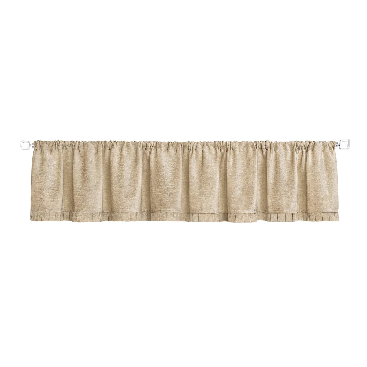 Tan Pleated Window Curtain Panels 52" X 84" P3921