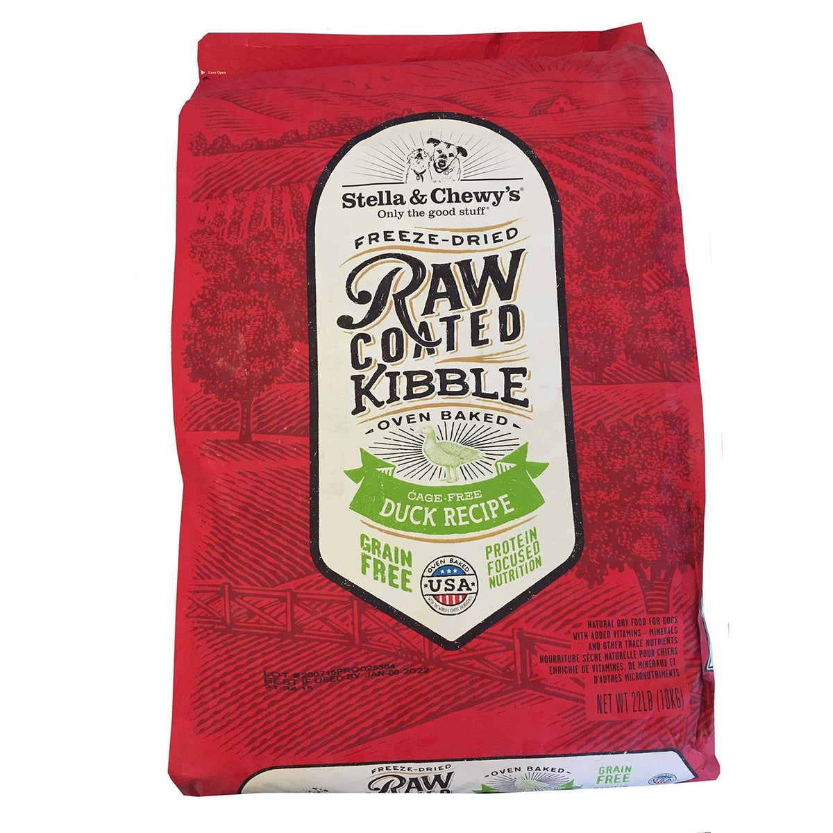 Cage-Free Duck Raw Coated Kibble Dog Food N35030