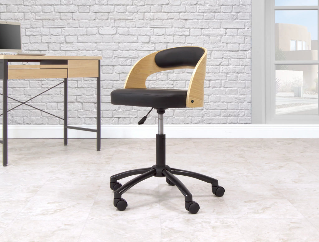 Ashwood Low Wood Back Swivel Office Chair I690