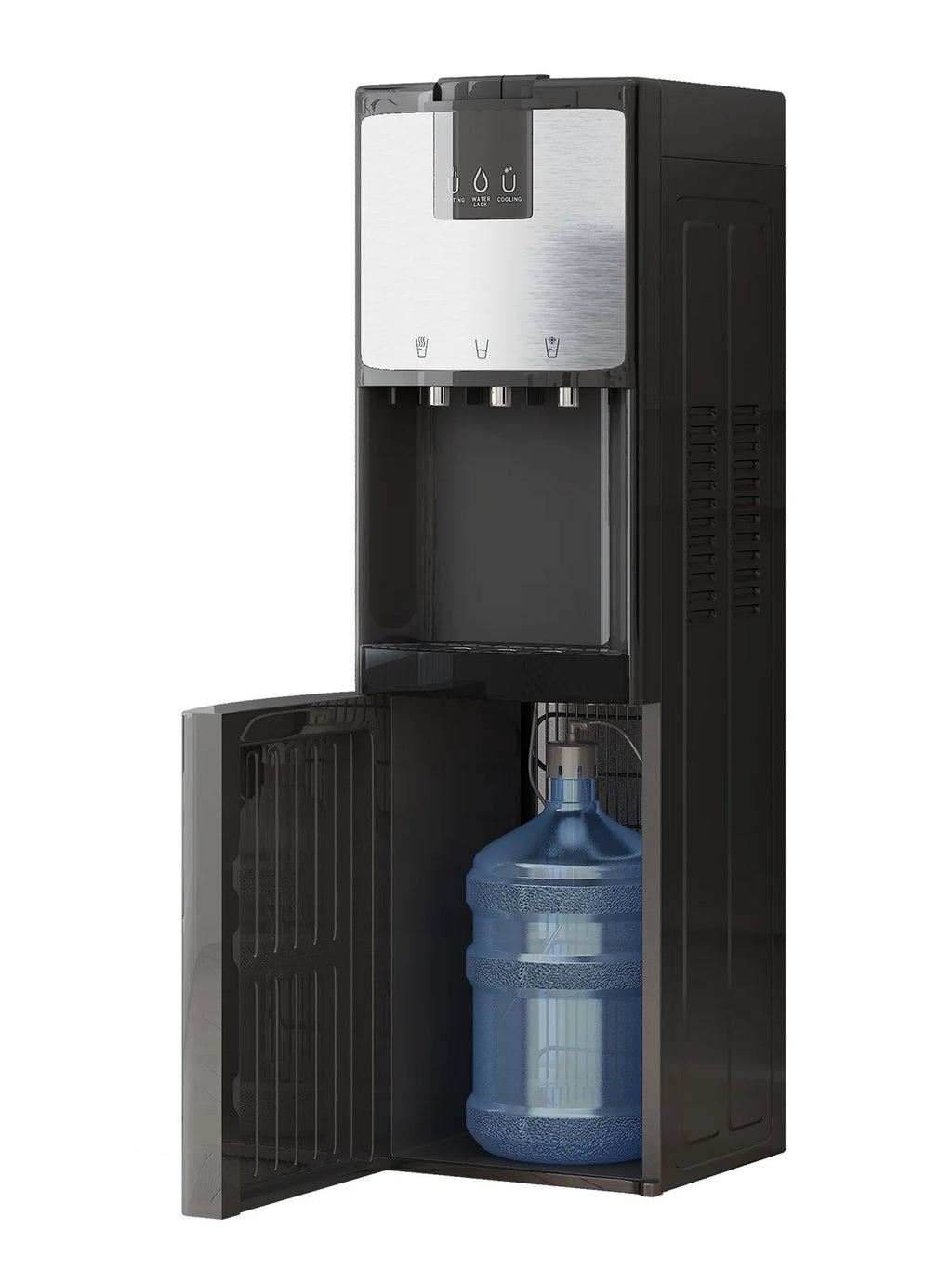 Bottom Loading Water Dispenser, Hot/Cold/Room Temperature, 3 or 5 Gallon, Black Z93538