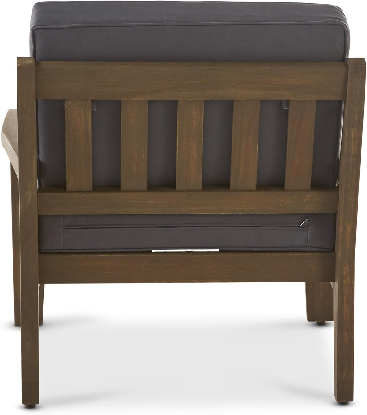 Acacia Wood Club Chairs, Gray, 2-Pcs Set H881