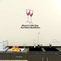 Wine Glasses Wall Decal Sticker 30 In X 30 In Q4794