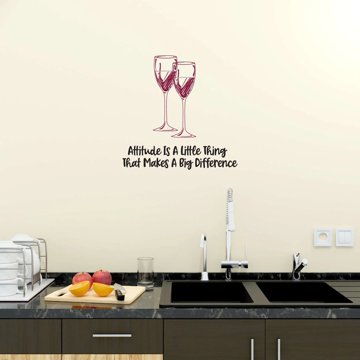Wine Glasses Wall Decal Sticker 30 In X 30 In Q4794