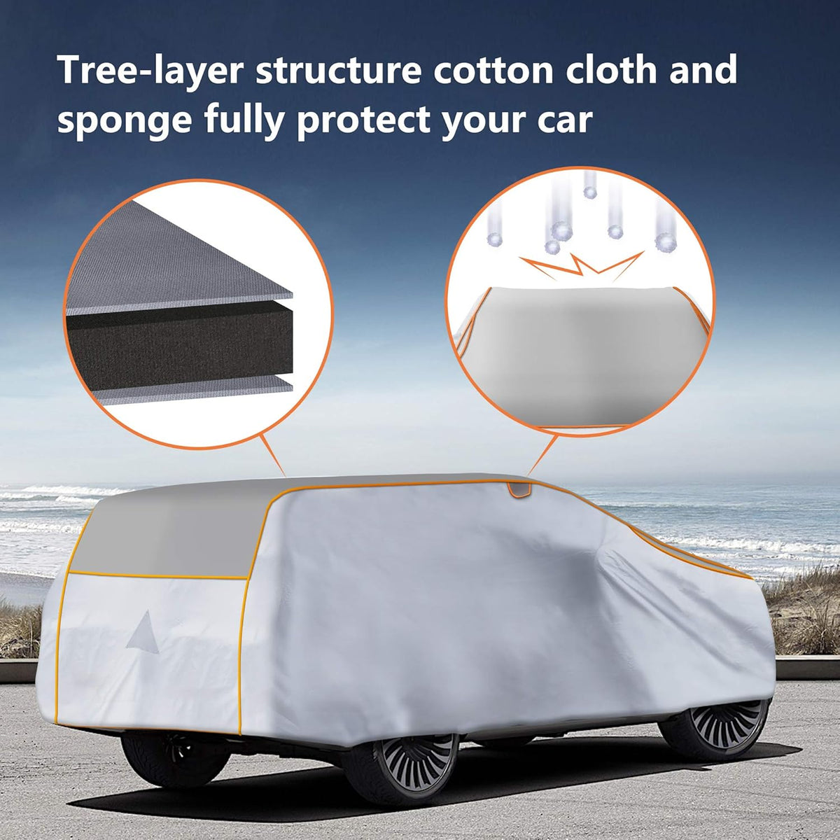 Waterproof Multi-Layered EVA Car Cover Universal Size W4038