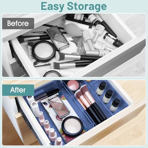 25 PCS Clear Plastic Drawer Organizer Set, 4 Sizes A640440
