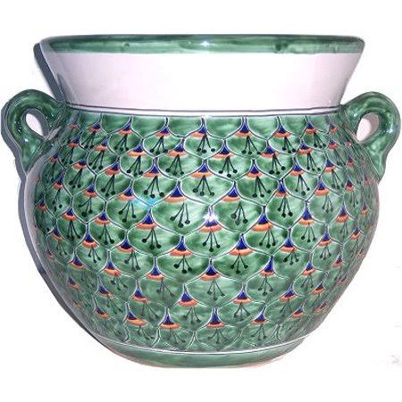Green Talavera Ceramic Garden Pot Z912967