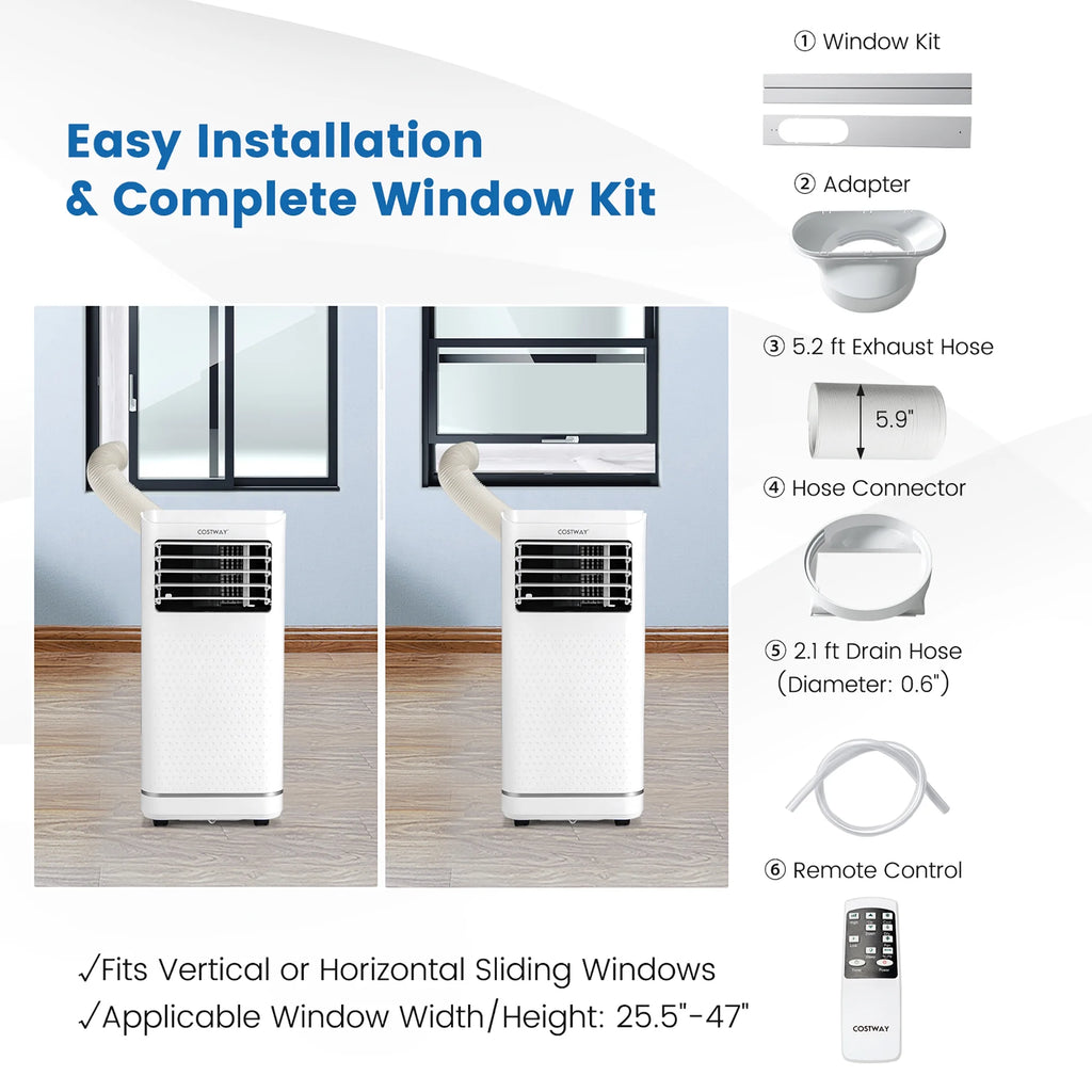 8000 BTU Portable Air Conditioner with Dehumidifier M90280