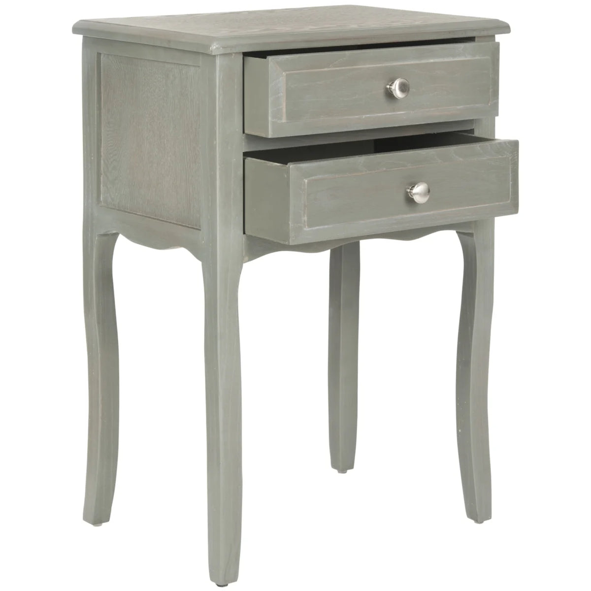End Table With Storage Drawers Ash Grey D5565