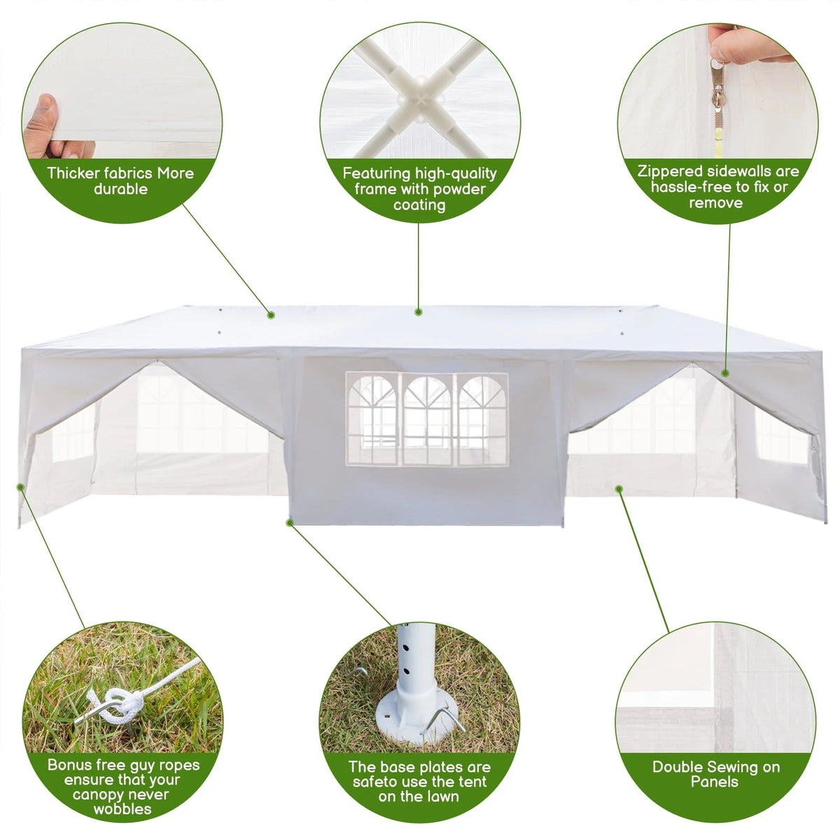 10' X 30' Canopy Tent with 8 Side Walls Z4778