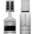 36 Gas Range, Range Hood, Refrigerator, Dishwasher and Wine Cooler G566441