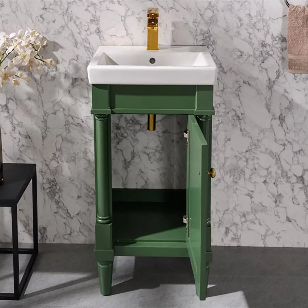 18" Green Sink Vanity M435