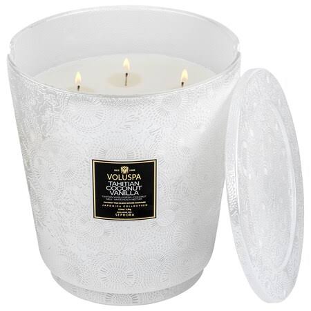 Coconut Vanilla Glass Jar Candle I4692