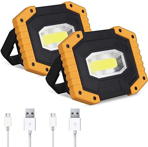 Rechargeable 2 Pack 30W 2000LM Portable Cordless Waterproof LED Work Light T86564
